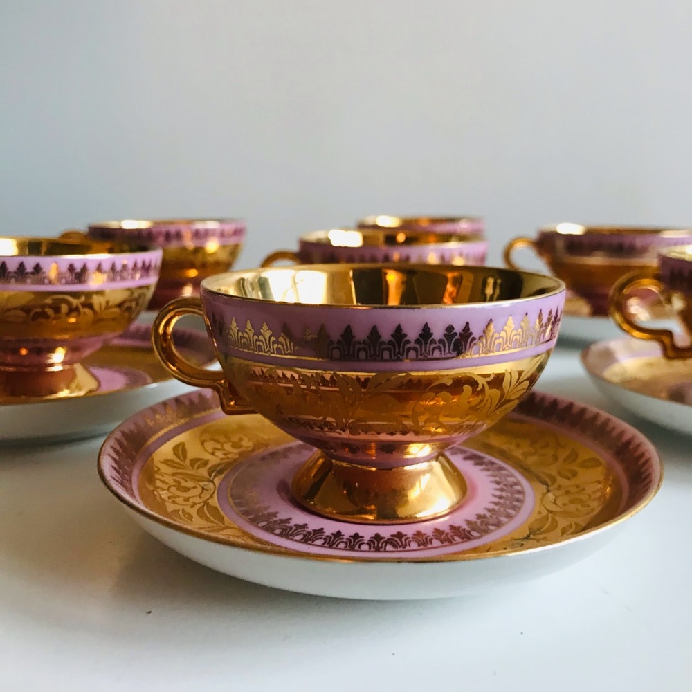 2 LEFT Antique demitasse & saucer set - Picture 1 of 6